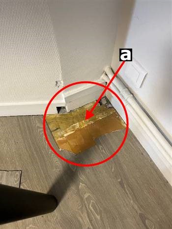 Sol amianté recouvert